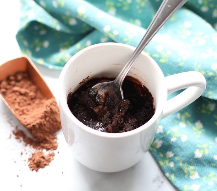 Coconut Flour Chocolate Paleo Mug Cake | Food Faith Fitness