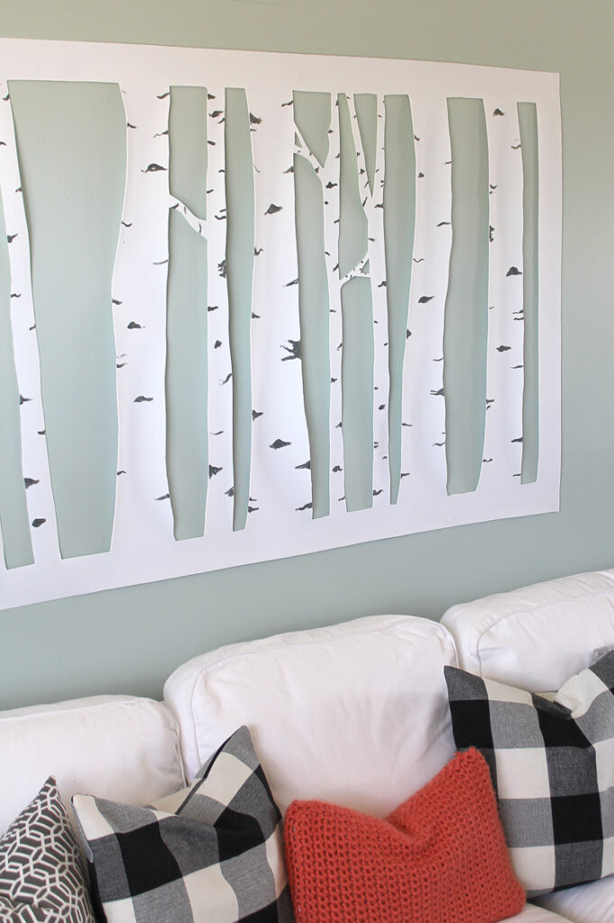 diy large scale wall art idea