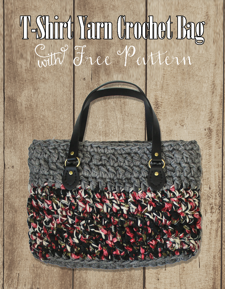 Yarn Bag Crochet Pattern with T-Shirt Yarn - Nicki's Homemade Crafts | Yarn  bag, T shirt yarn, Handbag patterns