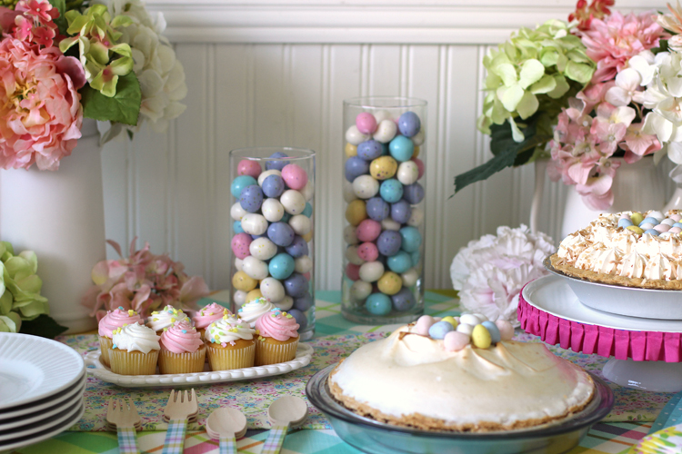 Easy Easter Table Decor and a Floral Crown Easter Bunny Garland