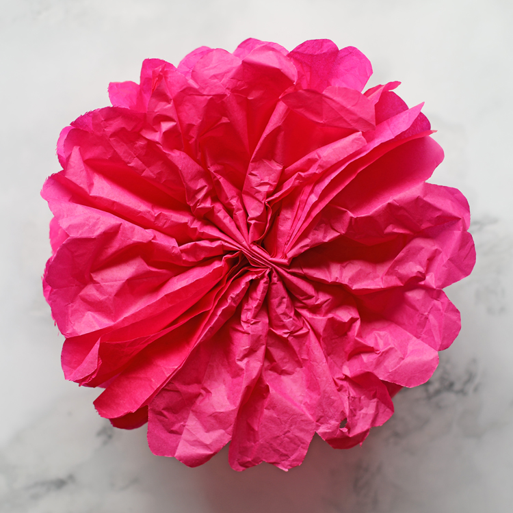 Tissue Paper Flower Art Project