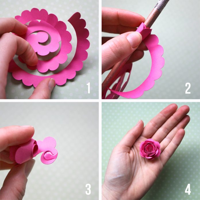 Rolled Paper Flower Sign