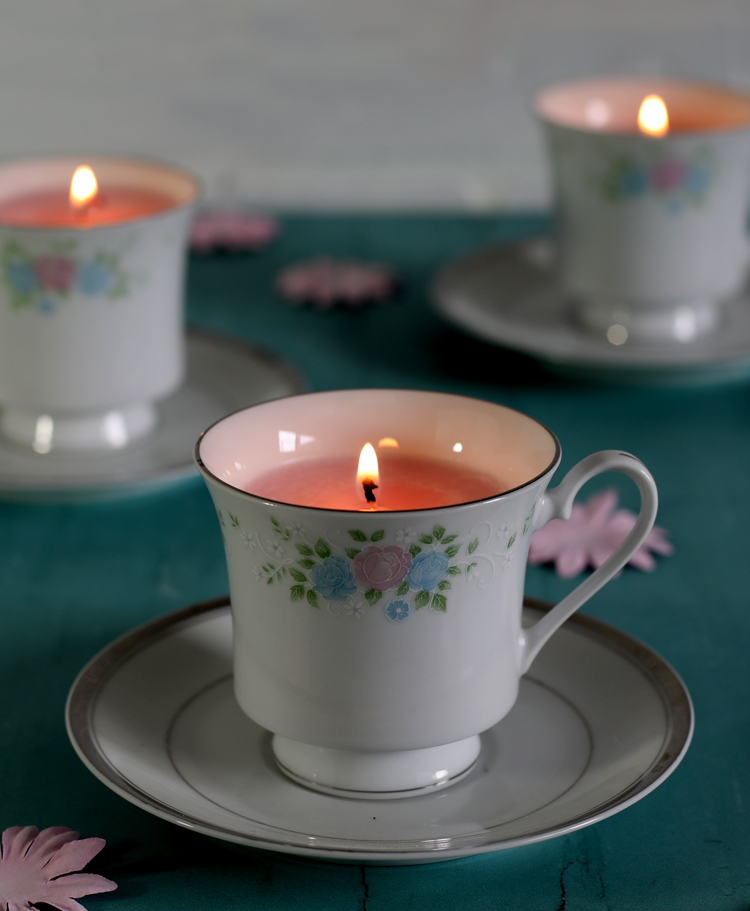 DIY Tea Cup Candles