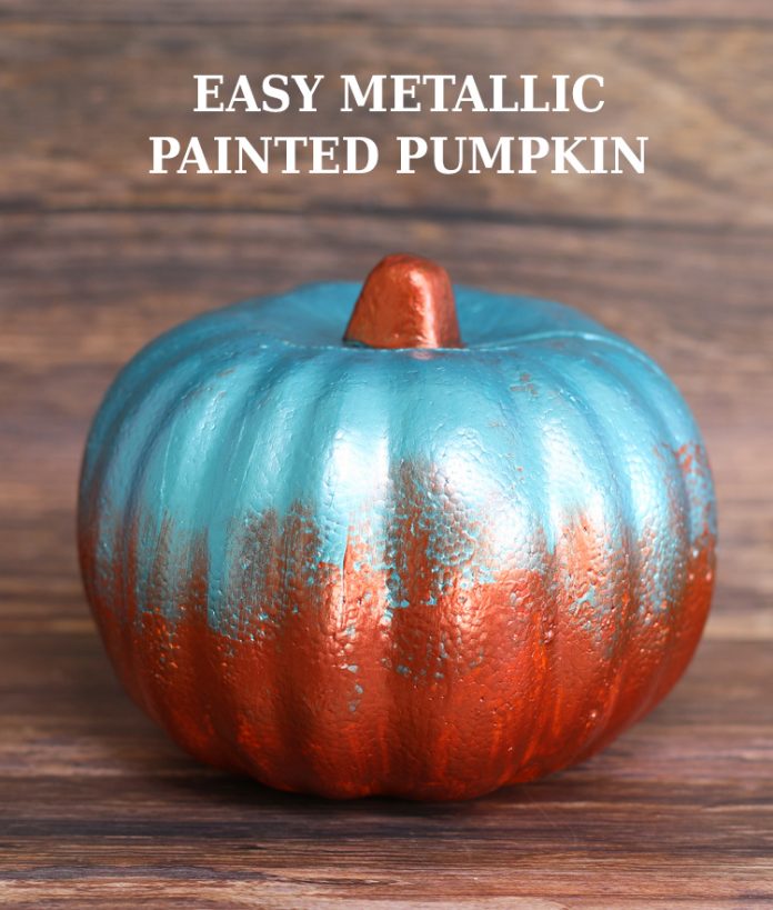 Metallic Painted Pumpkin