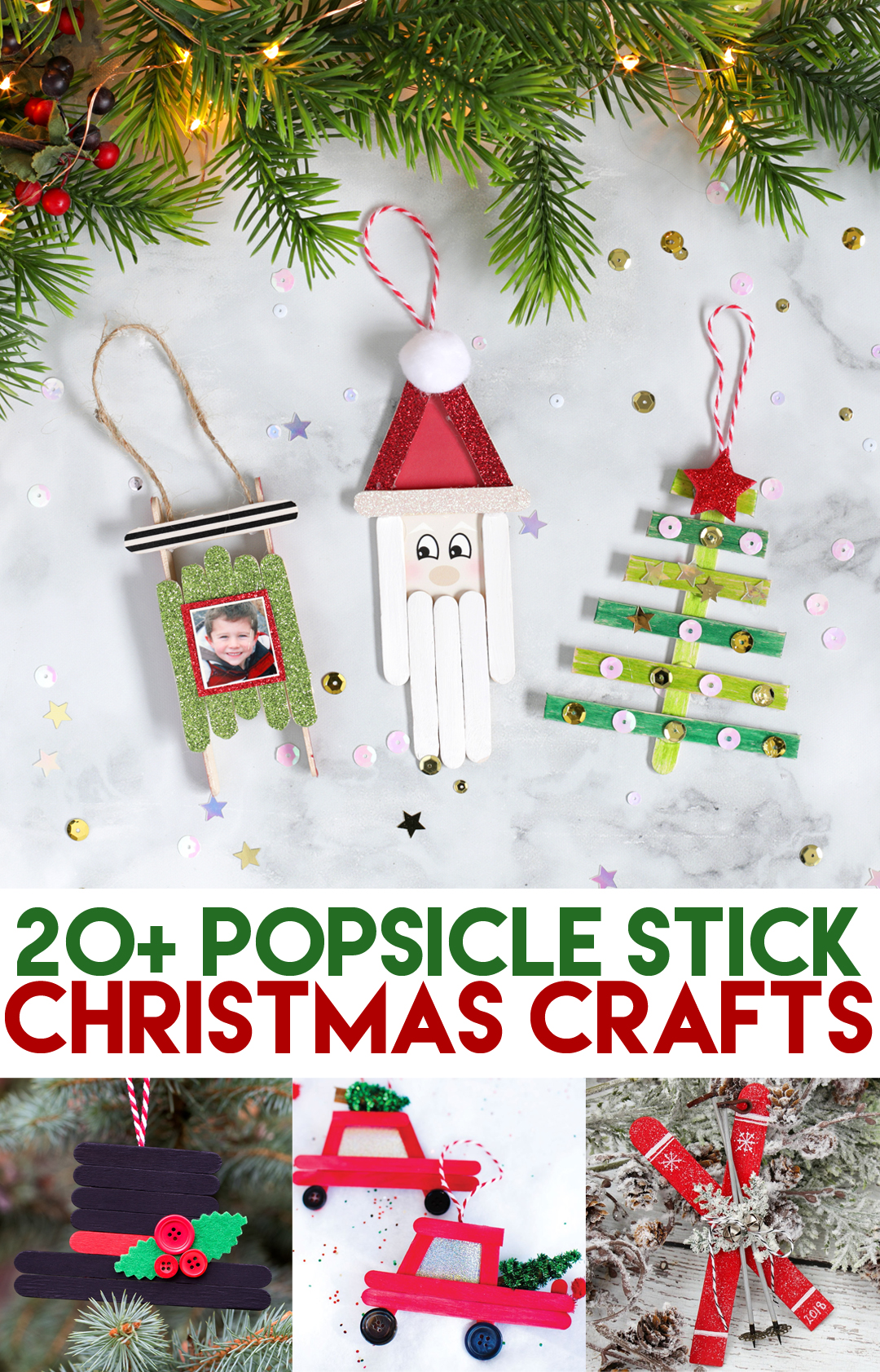 Elf Hat Craft with Popsicle Sticks - Easy Crafts For Kids