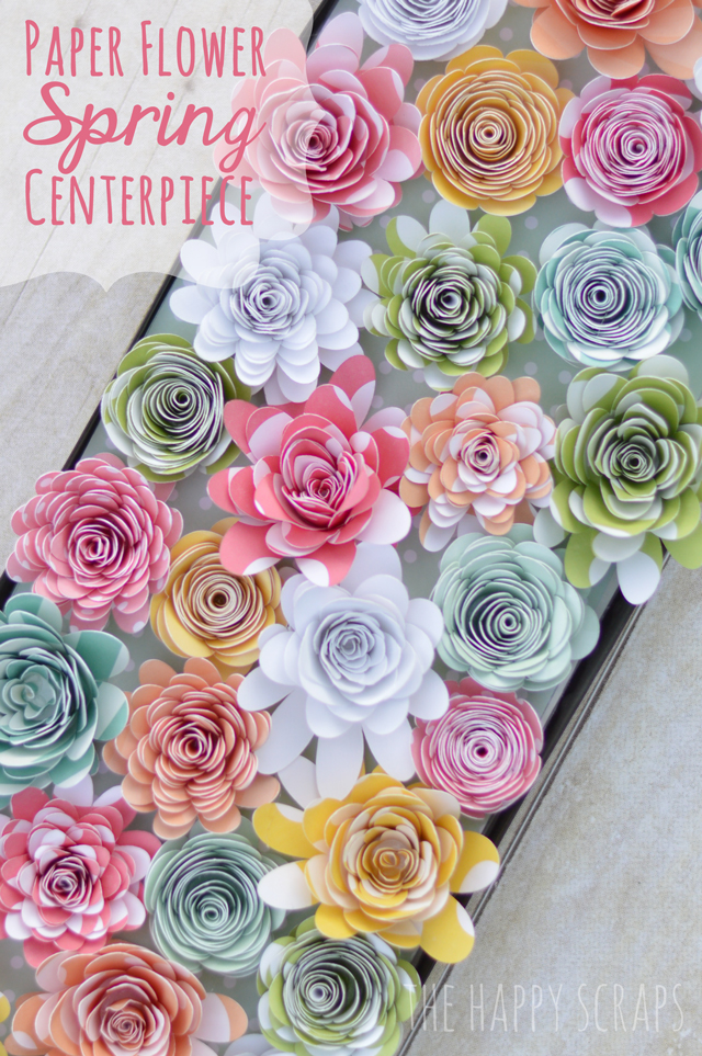 rolled paper flower centerpiece