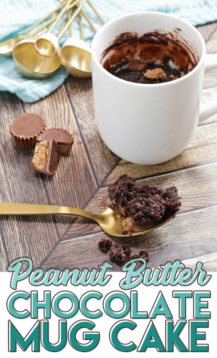 Peanut Butter Chocolate Mug Cake