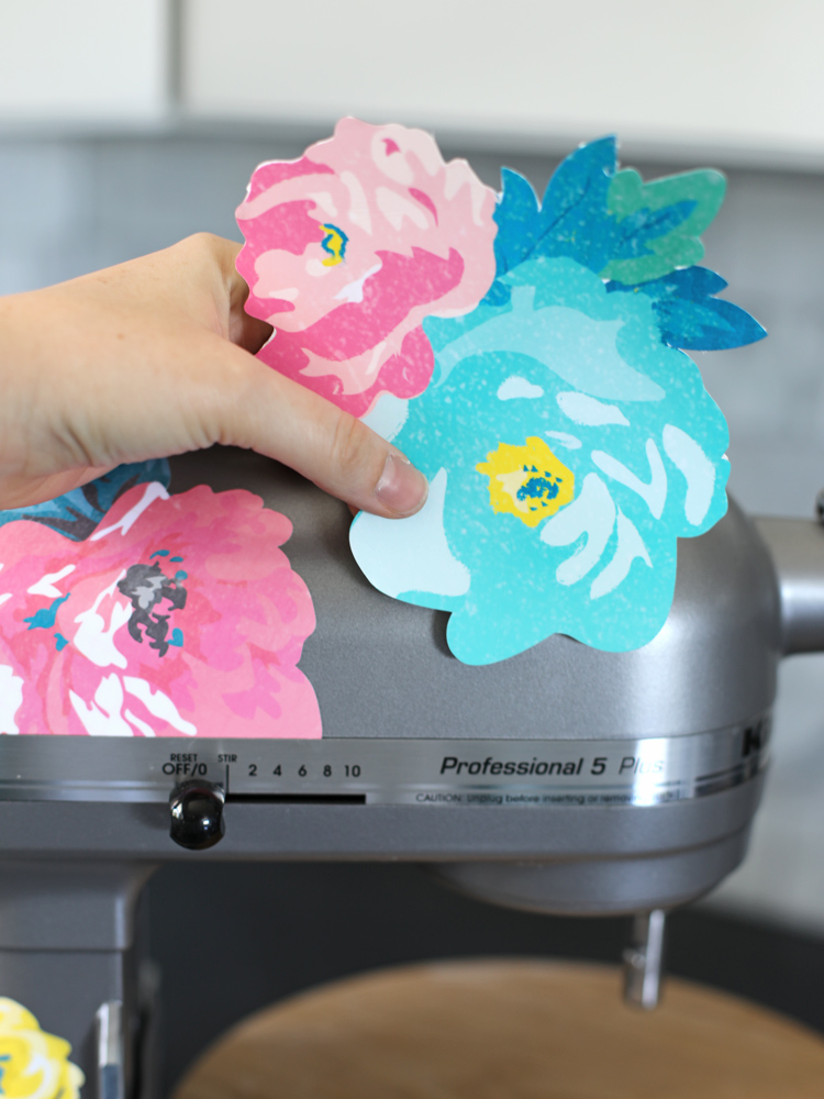 Flower Burst Vinyl Decals Stickers, 2-color, for Kitchenaid Mixer