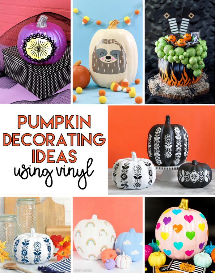 Folk Art Decorated Pumpkins