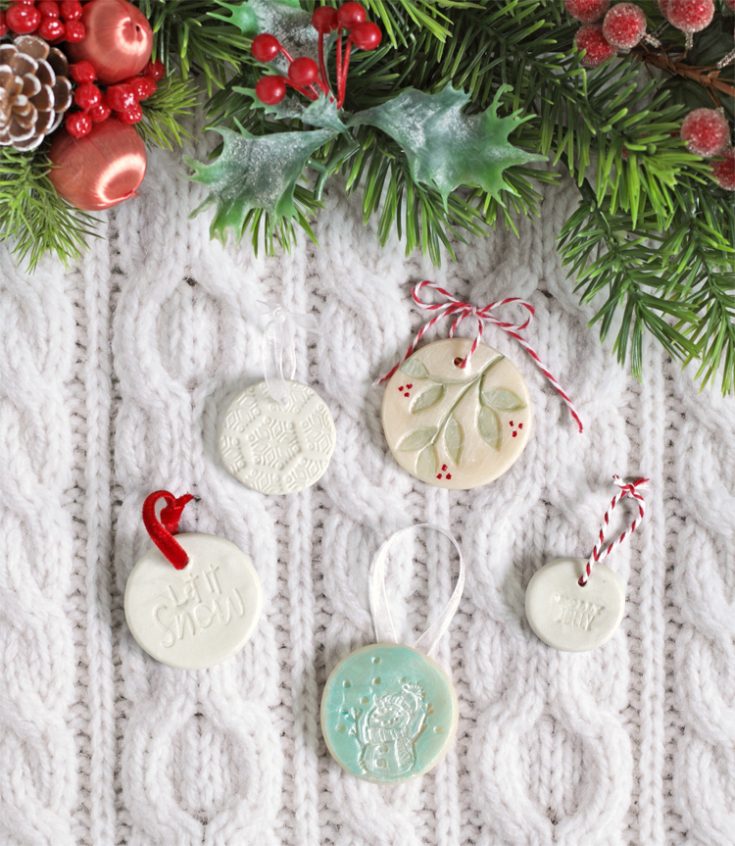 DIY Stamped Christmas Ornaments Two Ways