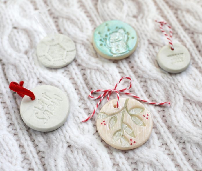 DIY Stamped Christmas Ornaments Two Ways