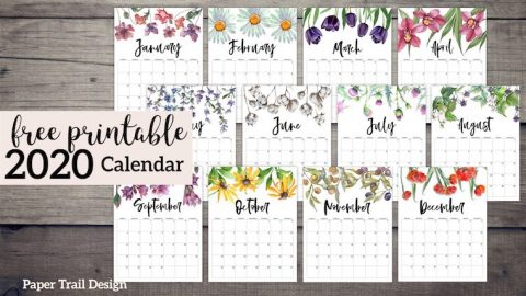 The Best Free Printable Calendars of 2020