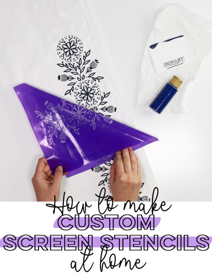 DIY Custom Curtains with IKONART Stencils