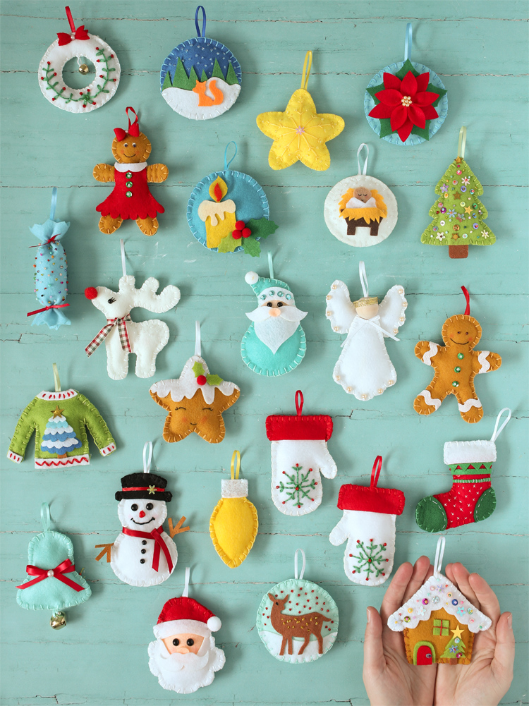 Easy Christmas crafts for adults or kids to make. Felt star