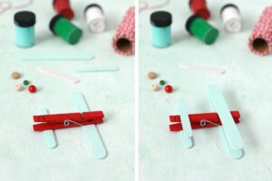 Popsicle Stick Airplane Christmas Ornament