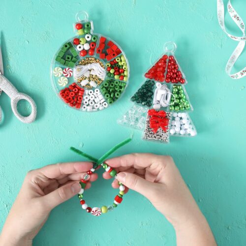 Beaded Wreath Kids Christmas Ornaments