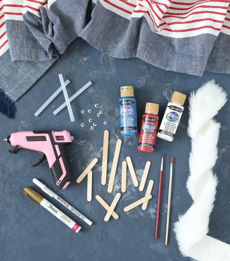 Popsicle Stick Uncle Sam Patriotic Craft