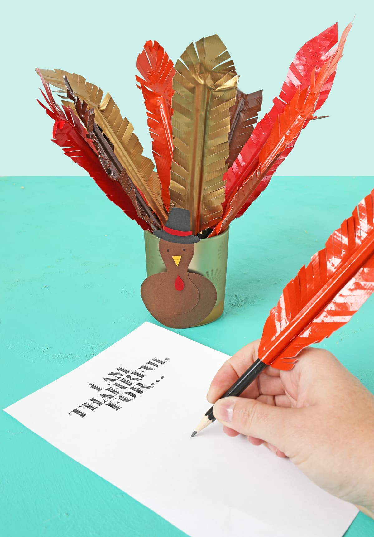 Turkey Feather Pens for Thanksgiving
