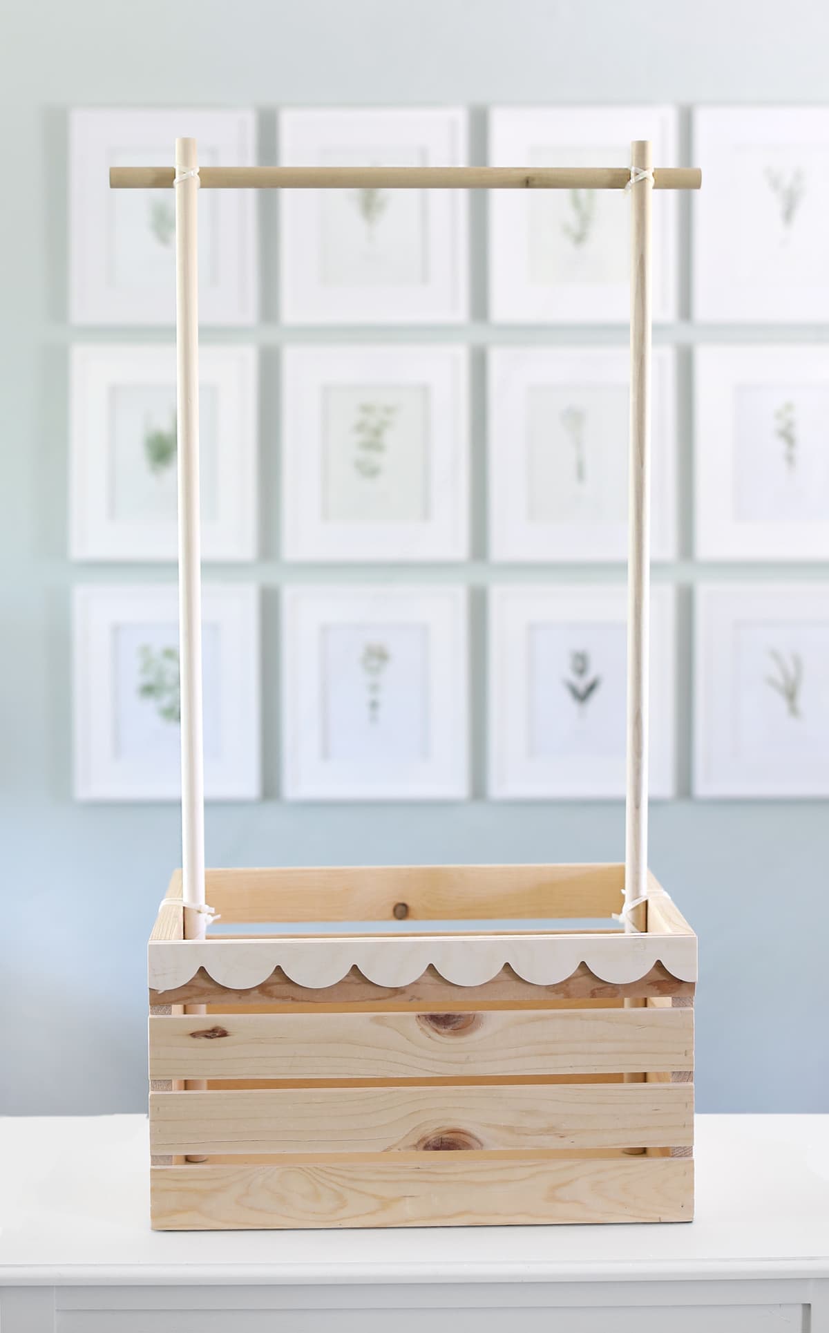 how to make a baby shower crate closet