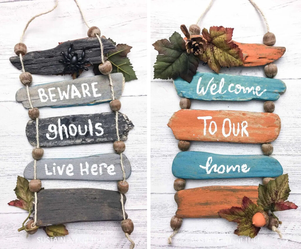 reversible driftwood sign craft