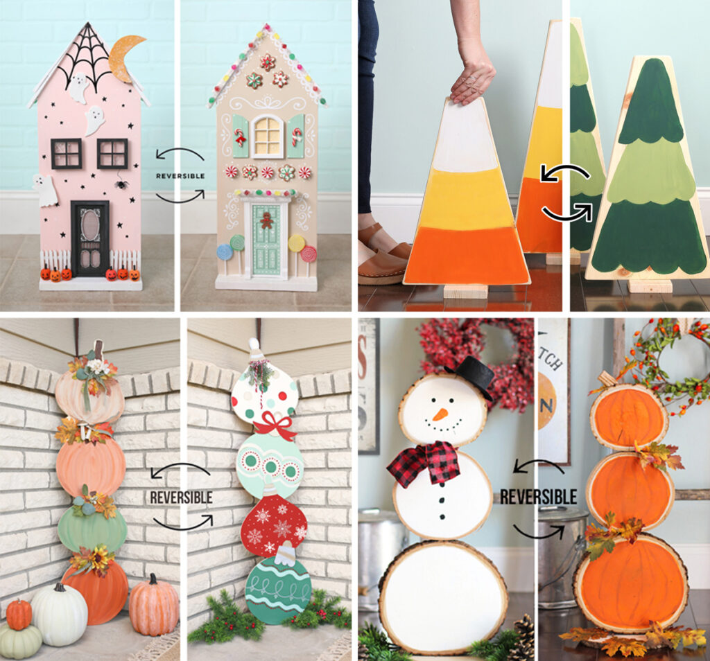 reversible holiday decor crafts