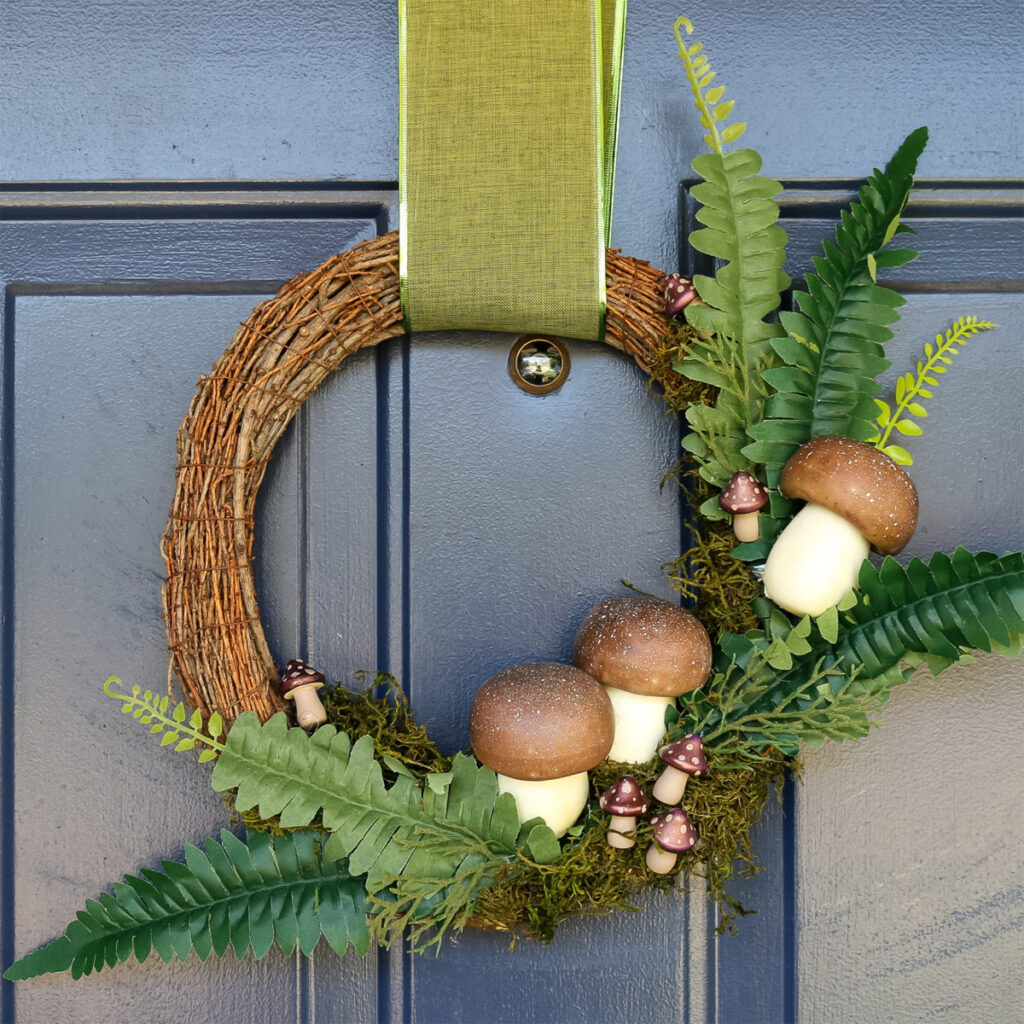 Couronne de champignons d'automne à faire soi-même