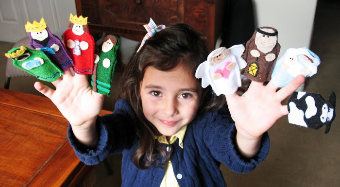 nativity finger puppets