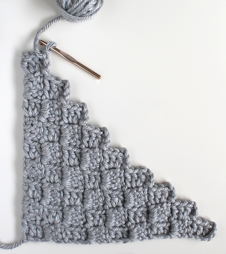 crochet on the diagonal stitch