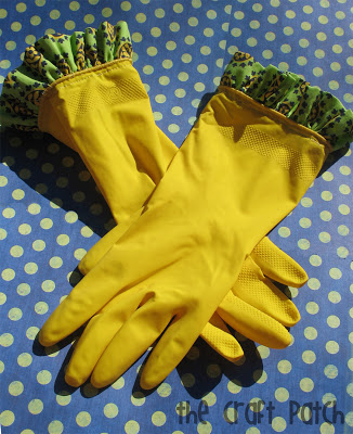 ruffle edge diy rubber gloves