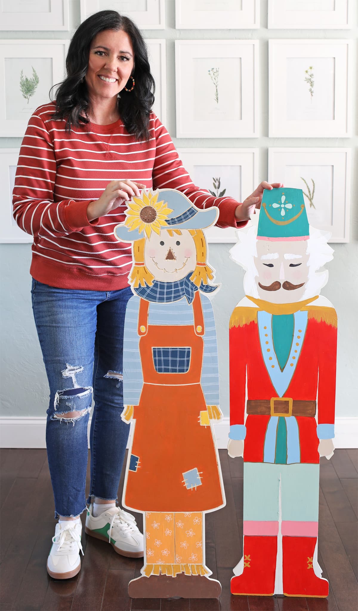 diy reversible scarecrows and nutcrackers craft