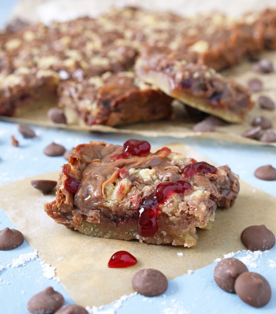 chocolate raspberry crumb bars recipe