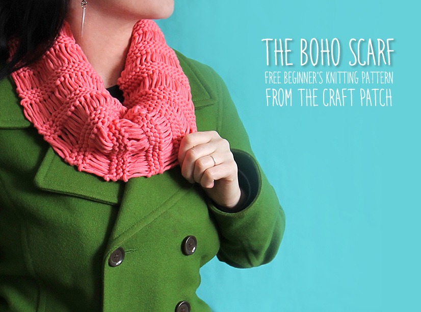 boho scarf knitting pattern