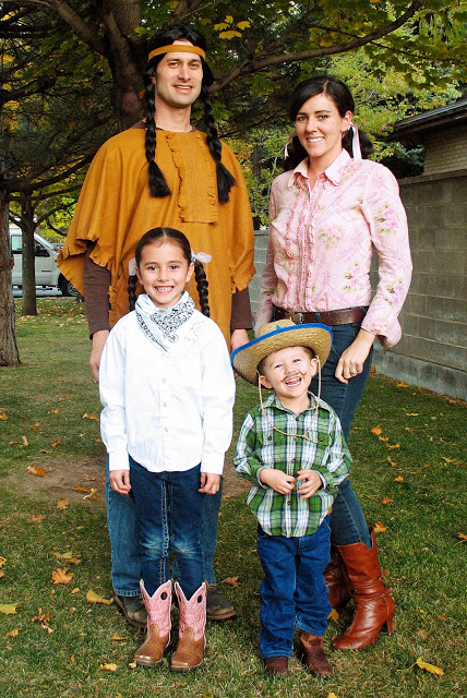 cowboys and indians family halloween costume