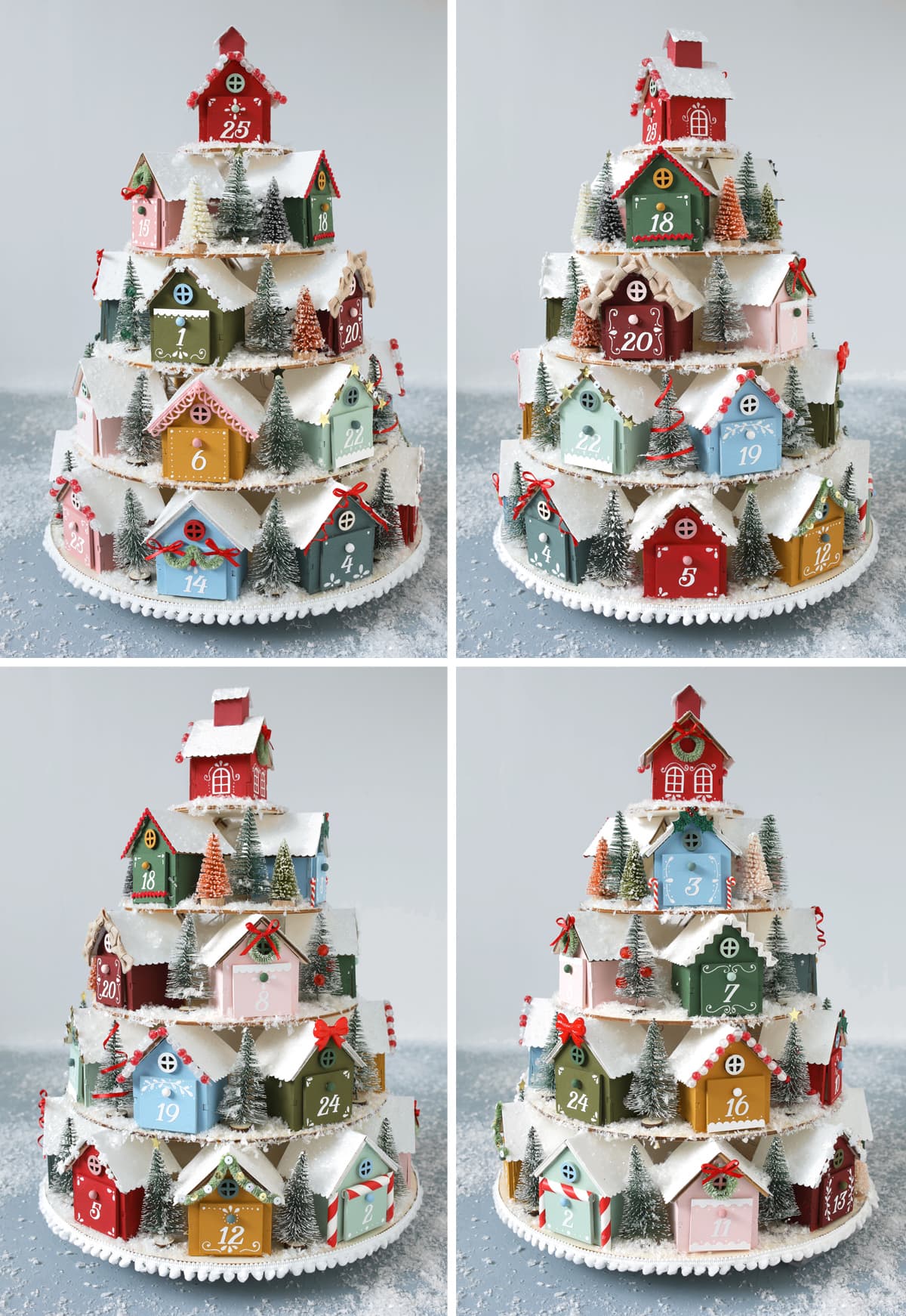 tiered christmas houses countdown