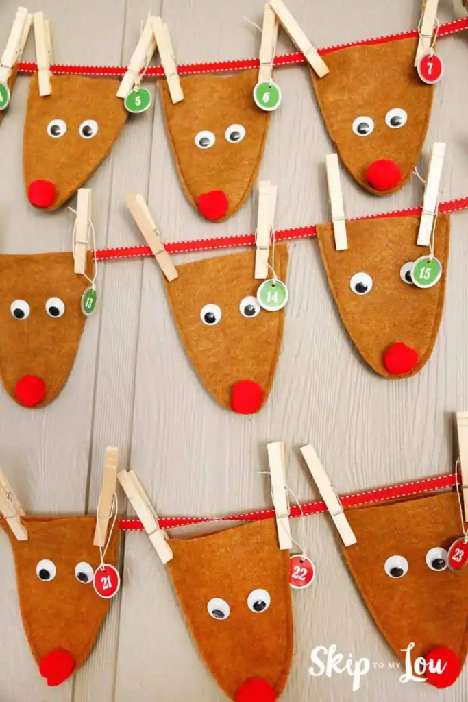 Felt Reindeer Advent Calendar