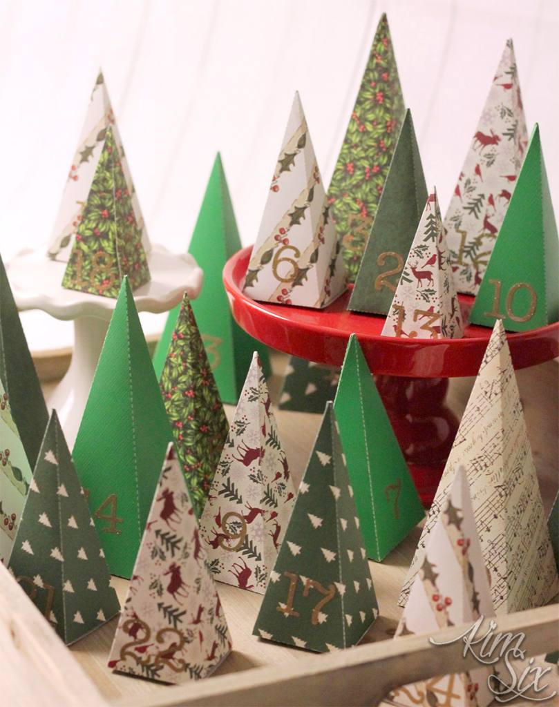 Folded Paper Christmas Tree Advent Calendar