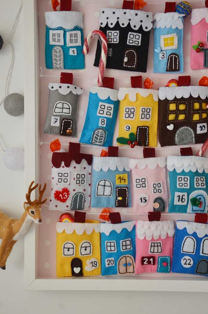 Felt Houses Christmas Advent Calendar