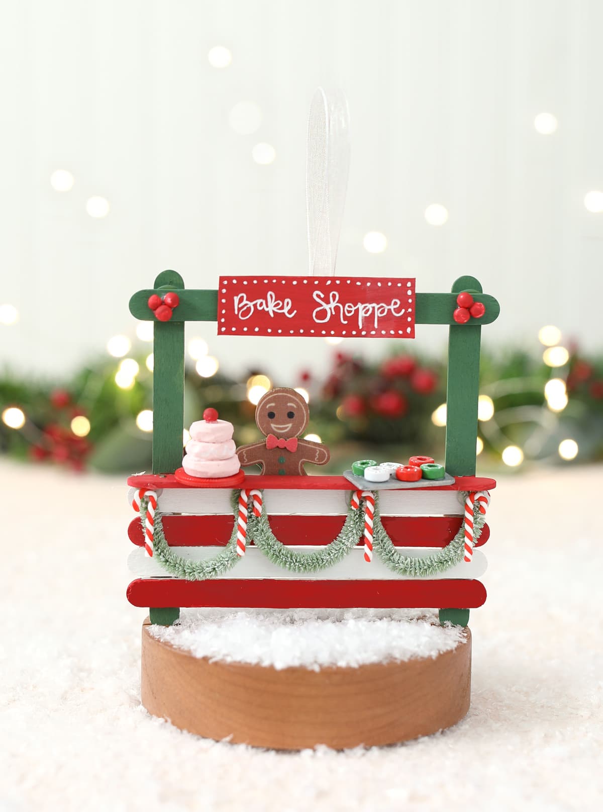 bake shoppe popsicle stick christmas ornament