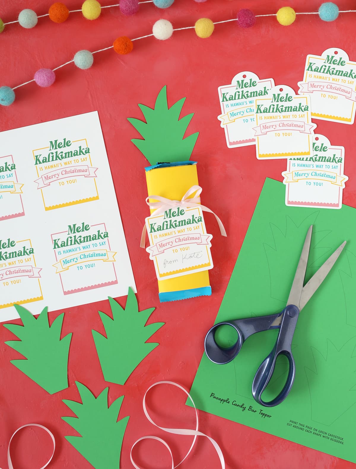 Mele Kalikimaka printable christmas punny gift