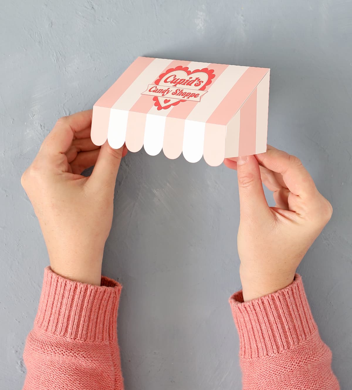 diy paper awning for valentines day