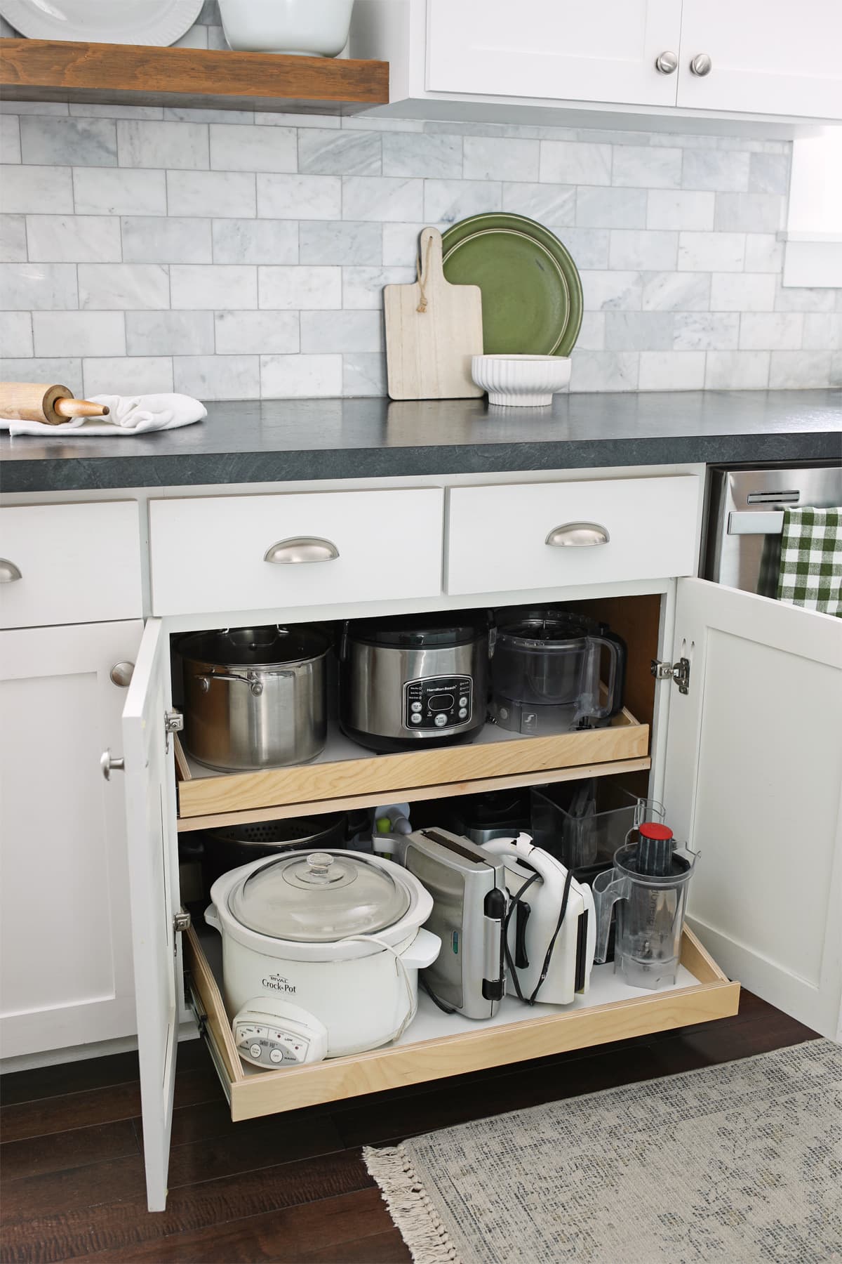 diy pull out drawers in kitchen