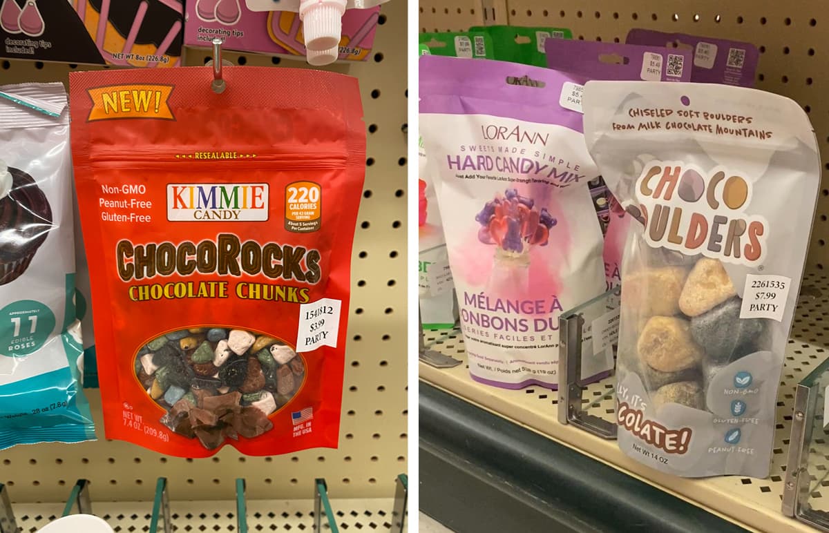 chocolate rocks for cake decorating