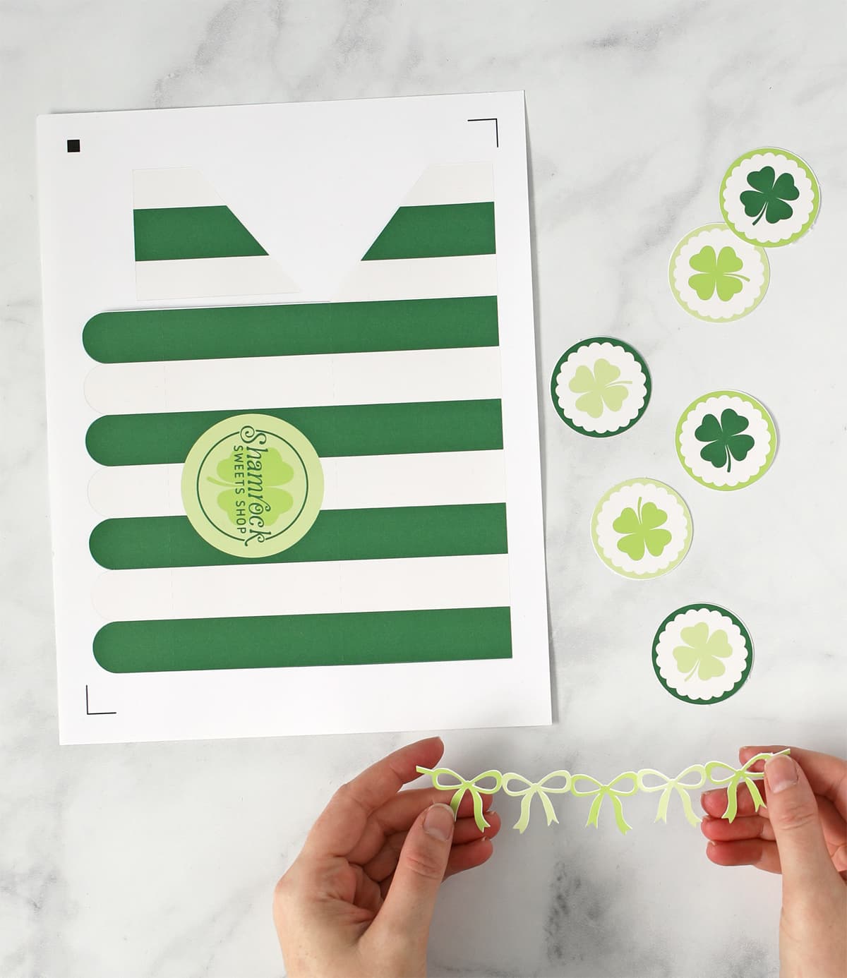 shamrock sweets shop printables